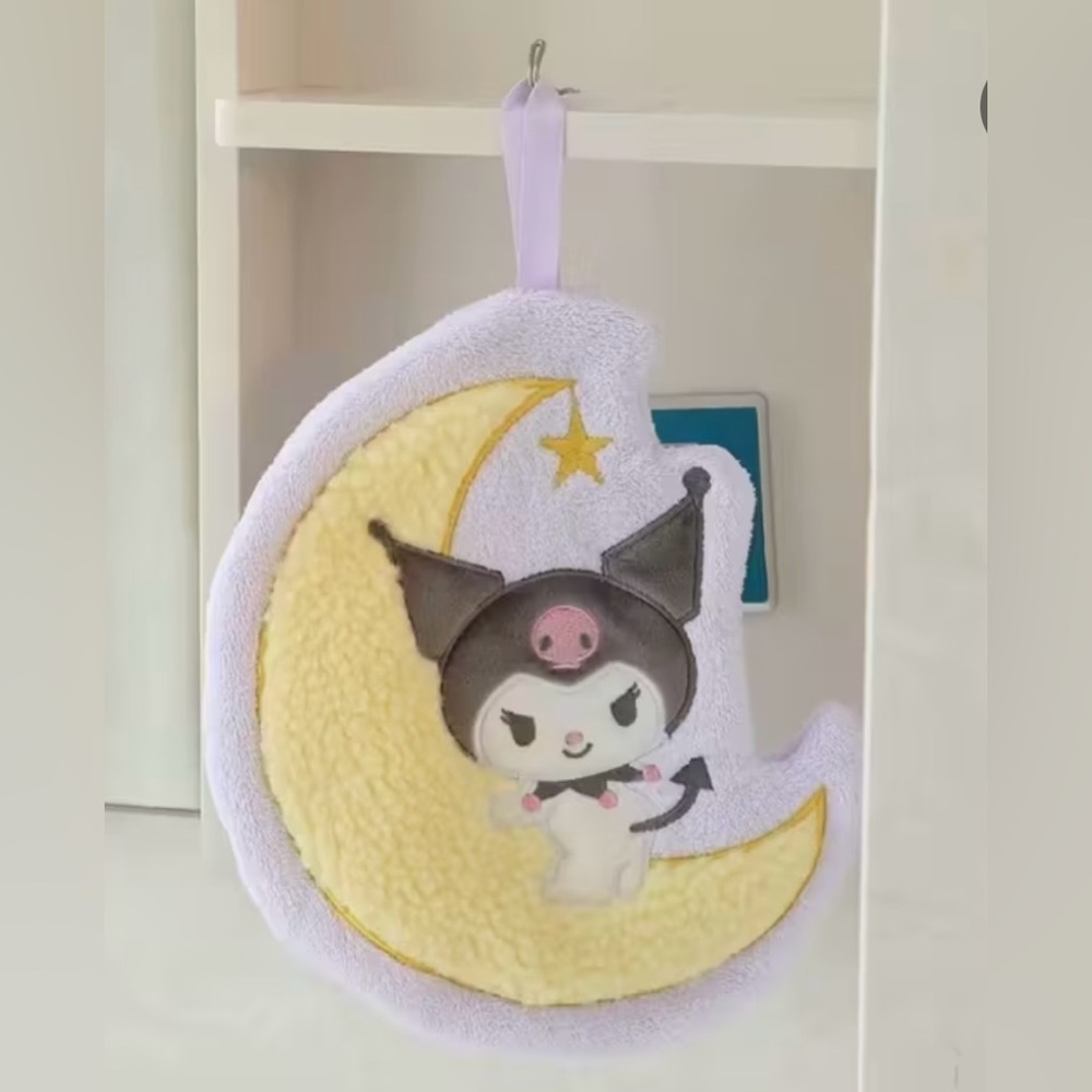 Sanrio KUROMI 1 Hanging Padded Thick Wash Cloth - Picture 4 of 7